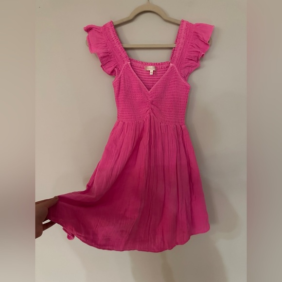 LoveShackFancy Athalia Mini Dress - Flirty Fuchsia - Size XS - Picture 11 of 16